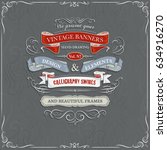 set of vintage banners and... | Shutterstock .eps vector #634916270