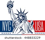 statue of liberty  nyc  usa... | Shutterstock .eps vector #448833229