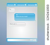 vector chat box with speech... | Shutterstock .eps vector #124261003
