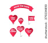 vector romantic pins for saving ... | Shutterstock .eps vector #370234850