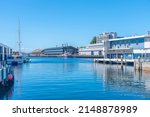 Piers In The Port Of Hobart In...