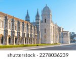 View of mosteiro dos Jeronimos in Belem, Lisbon, Portugal.
