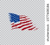american flag in grunge style... | Shutterstock .eps vector #1577608186