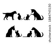 set dog and cat  illustration | Shutterstock . vector #1884745150