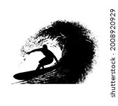 surfer on the wave vector... | Shutterstock .eps vector #2008920929