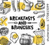 breakfast and brunches hand... | Shutterstock .eps vector #1770815099