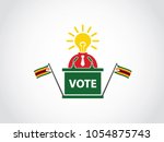 zimbabwe podium bright idea... | Shutterstock .eps vector #1054875743