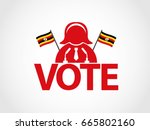 uganda podium woman in politics ... | Shutterstock .eps vector #665802160