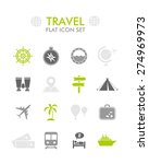 vector flat icon set   travel  | Shutterstock .eps vector #274969973