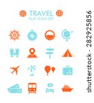 vector flat icon set   travel  | Shutterstock .eps vector #282925856