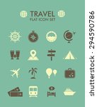 vector flat icon set   travel  | Shutterstock .eps vector #294590786