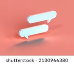 blank chat boxes sign. 3d render | Shutterstock . vector #2130966380