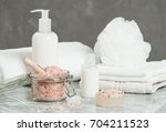Himalayan Salt In Jar. Handmade Soap. Spa Room