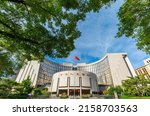 Small photo of BEIJING - October 6: People's Bank of China of China on October 6, 2019 in Beijing, China. People's Bank of China front view.