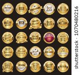 golden retro sale badges and... | Shutterstock .eps vector #1070480216