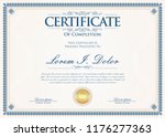 certificate or diploma retro... | Shutterstock .eps vector #1176277363
