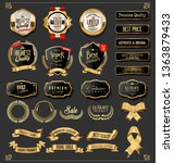 luxury premium golden badges... | Shutterstock .eps vector #1363879433