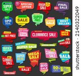  modern colorful sale stickers... | Shutterstock .eps vector #2140322049