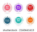 modern super sale stickers and... | Shutterstock .eps vector #2160661613