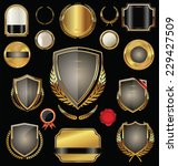 golden shield  badges  labels... | Shutterstock .eps vector #229427509