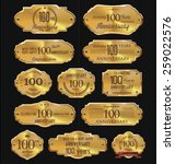 anniversary golden labels... | Shutterstock .eps vector #259022576