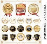 quality golden badges and... | Shutterstock .eps vector #277164566
