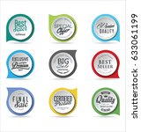 modern badges colorful... | Shutterstock .eps vector #633061199