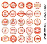 retro badges and labels... | Shutterstock .eps vector #660287500