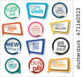 modern sale sticker collection | Shutterstock .eps vector #671160523
