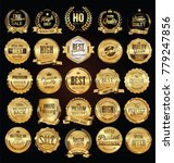 super sale golden retro badges... | Shutterstock .eps vector #779247856
