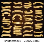 retro golden ribbons and labels ... | Shutterstock .eps vector #780276583