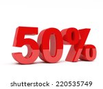 3d red text of discount sale on white
