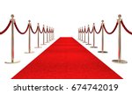Red Carpet And Golden Barrier...
