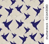 swallow modern pattern. | Shutterstock . vector #421643080