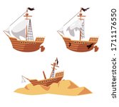 Pirate Ship Wreck Process Set   ...