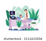 gastroenterologist scans... | Shutterstock .eps vector #2111612036