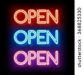 Neon Sign Open. Inscription To...