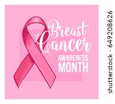 breast cancer awareness month... | Shutterstock .eps vector #649208626