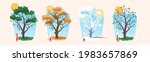 four season tree plant ... | Shutterstock .eps vector #1983657869