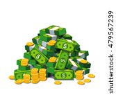 big pile of cash money and some ... | Shutterstock .eps vector #479567239