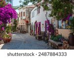 Alacati street view in Turkey