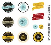 set of vintage sale labels ... | Shutterstock .eps vector #124328083