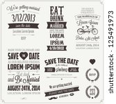 set of wedding invitation... | Shutterstock .eps vector #125491973