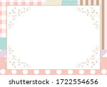 patchwork illustration frame of ... | Shutterstock .eps vector #1722554656