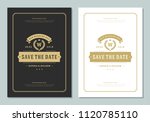 wedding invitations save the... | Shutterstock .eps vector #1120785110