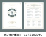 restaurant menu design and logo ... | Shutterstock .eps vector #1146153050