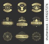 christmas labels and badges... | Shutterstock .eps vector #1193227276