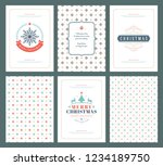 merry christmas greeting cards... | Shutterstock .eps vector #1234189750
