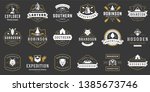 camping logos templates vector... | Shutterstock .eps vector #1385673746