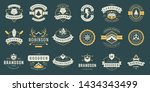 camping labels and badges... | Shutterstock .eps vector #1434343499